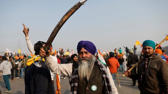 示威的印度农民