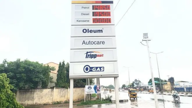 Fuel price in Nigeria per litre