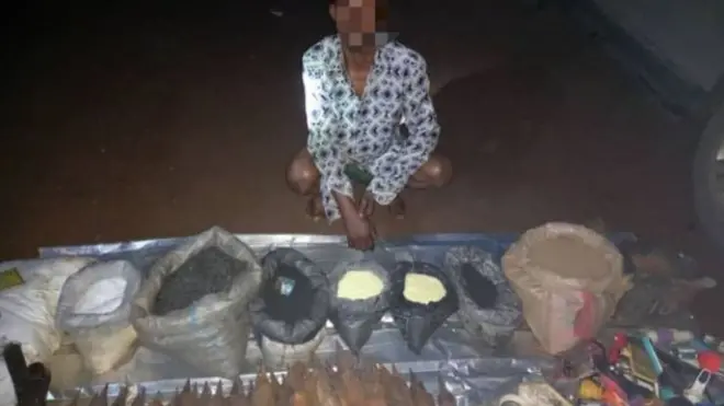 Imo state police parade Simeon Onigbo, di alleged bomb maker for IPOB