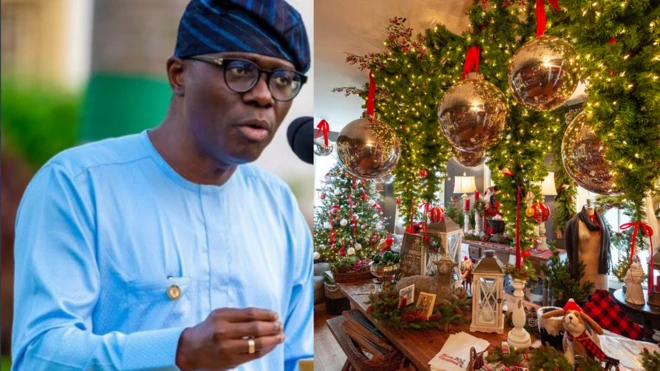 Aworan gomina Eko ati ọsọ ọdun Keresi