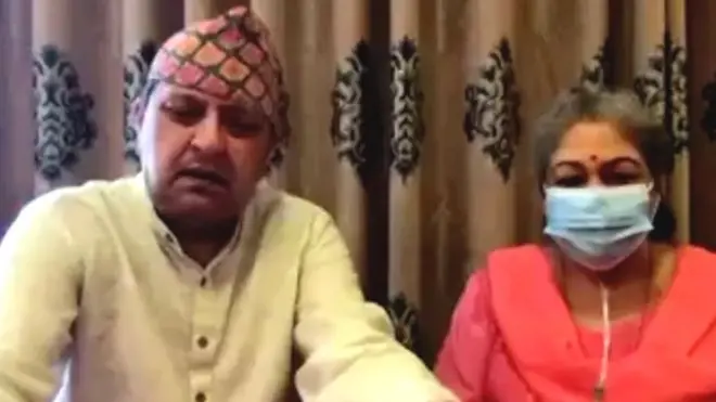 भिडिओ सन्देश जारी गर्दै पूर्वराजा ज्ञानेन्द्र।