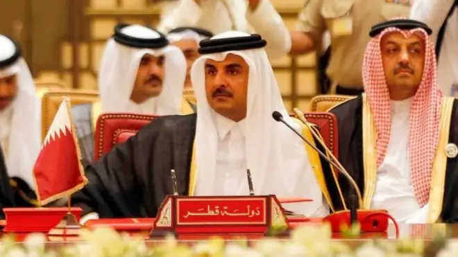 شيخ تميم بن حمد ال ثاني د فارس خليج د همکاريو په وروستۍ غونډه کې