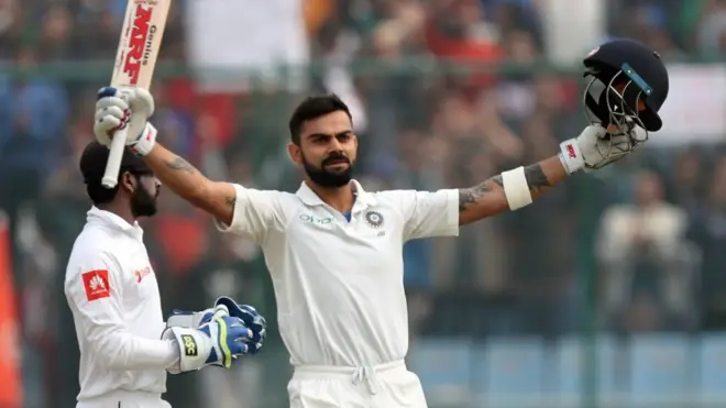 وراٹ کوہلی نے تین ٹیسٹ میچ کی سیریز میں تین سنچریاں سکور کی ہیں