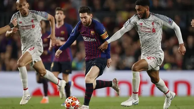 Messi nyere ọkpụ goolu abụọ n'ime atọ Barca jiri chie Liverpool ọnụ n'ala.