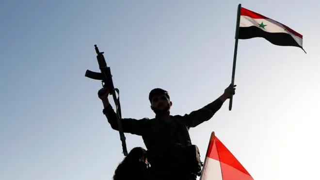 ทหารชูธงซีเรีย