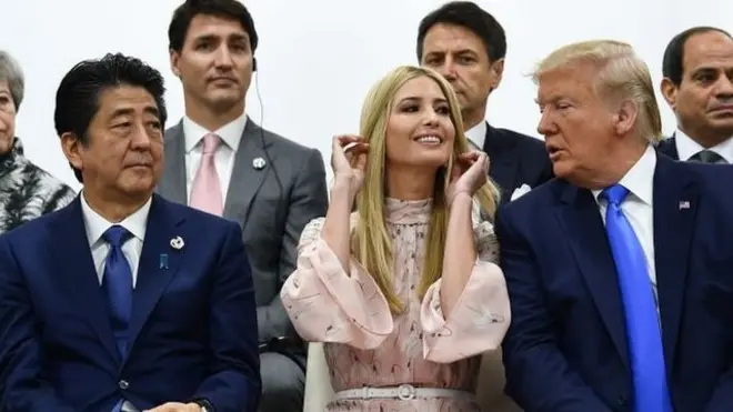 Ivanka Trump se sentó entre los líderes de los países del G20 durante la cumbre celebrada en Japón.