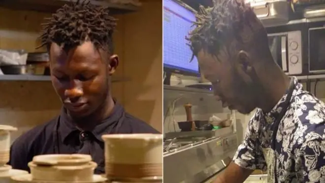 Le patron de Taka lui dit qu'il a un talent pour la cuisine.