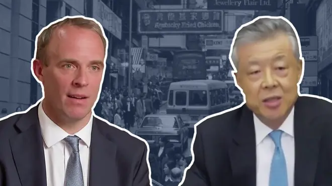 英国外相拉布与中国驻英大使刘晓明
