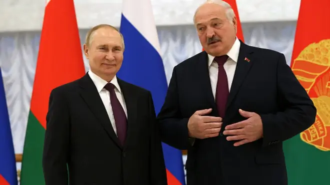 Володимир Путін і Олександр Лукашенко