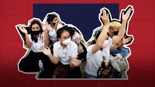 Protest mladih na Tajlandu