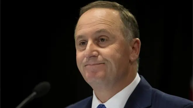 New Zealand Prime Minister John Key announces his decision to resign and stand-down from politics at a press conference in Wellington, New Zealand, Monday, Dec. 5, 2016.