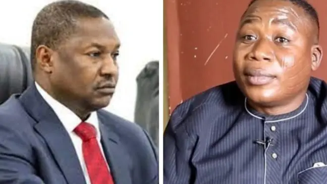 Aworan Agbẹjọro agba Naijiria ati Sunday Igboho