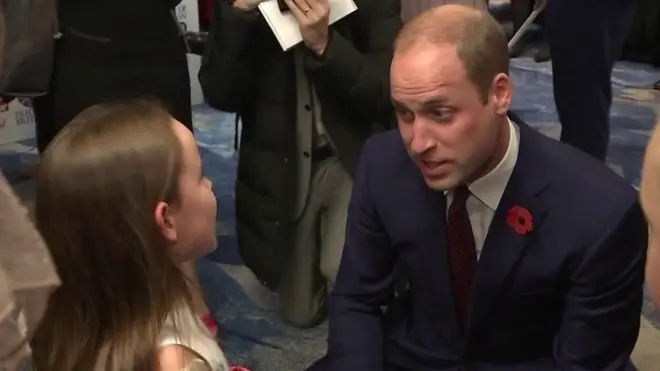 ดยุคแห่งเคมบริดจ์ทรงชื่นชมความกล้าหาญของ ด.ญ.ซูซี่