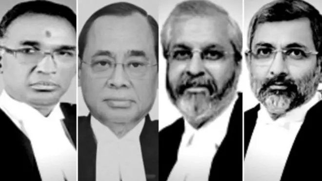 પત્રકાર પરિષદમાં સુપ્રીમ કોર્ટના જજની તસવીર