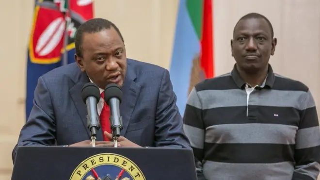Bw Kenyatta na naibu wake William Ruto