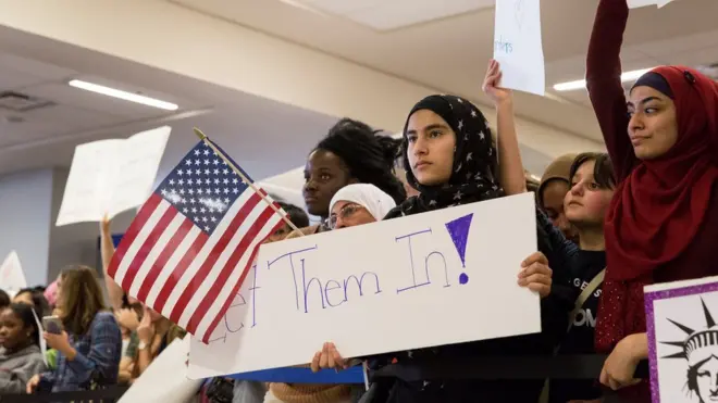 Seyahat yasağı protestosu