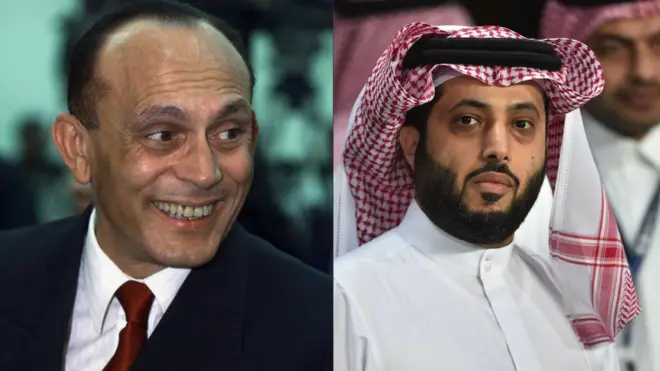 تركي آل الشيخ (يمين)، محمد صبحي (يسار)