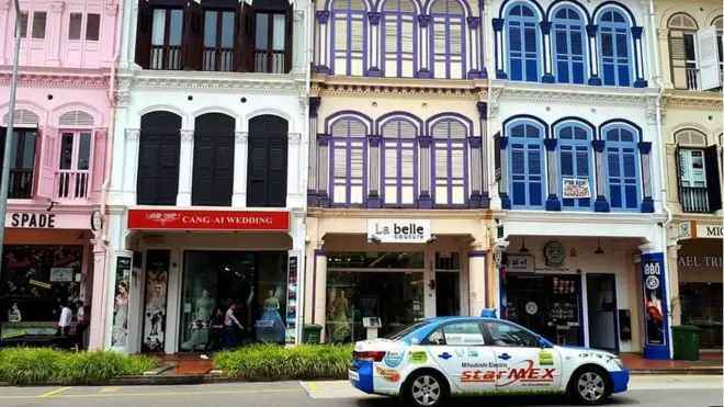 Khu nhà shophouse cổ khu phố Tanjong Pagar.
