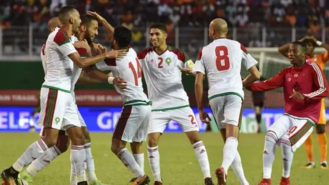 La joie des joueurs marocains