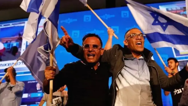 আরব বিদ্বেষী রাজনীতিক বেন-গাভিরের সমর্থকদের উল্লাস