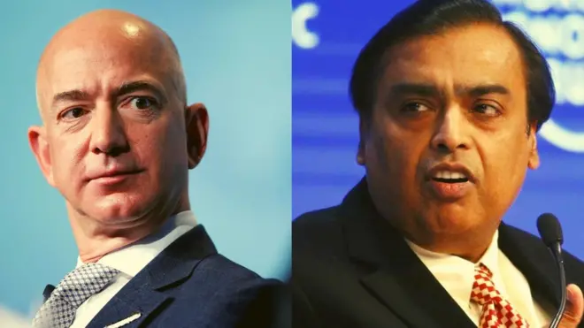 जेफ़ बेज़ोस और मुकेश अंबानी