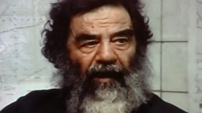 Saddam Hussein following his capture