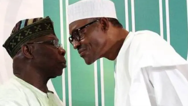 Olusegun Obasanjo ati Muhammadu Buhari