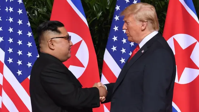 特朗普是與朝鮮領導人見面的首位現任美國總統。