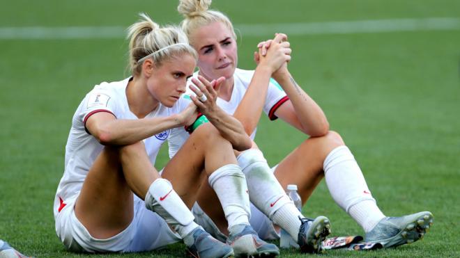 Steph Houghton reacts to defeat