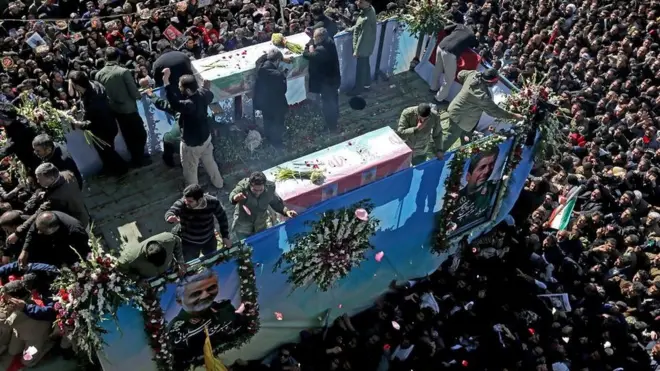 Soleimani burial in Kerman