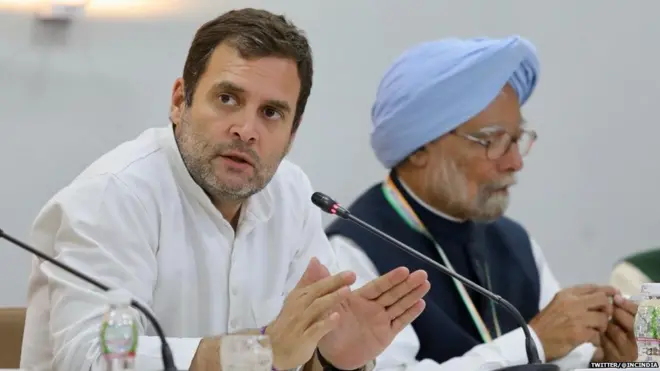 राहुल गांधी, मनमोहन सिंह, कांग्रेस