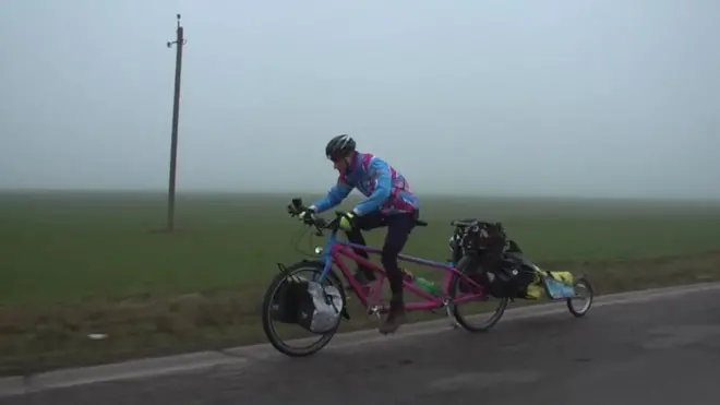 رکاب‌زنی بیمار سرطانی از بریتانیا تا چین