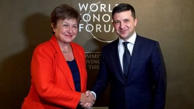 Зустріч Зеленського та директорки МВФ Крісталіни Георгієвої у Давосі