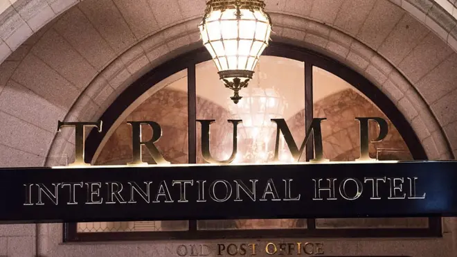 Вывеска Trump International Hotel