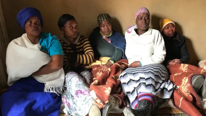 Nozipho Ntelele, in white top, said Ms Hlatshwayo's killing was brutal
