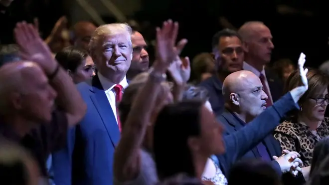 Donald Trump recibió el apoyo de cristianos evangélicos desde que comenzó su campaña electoral en 2016.