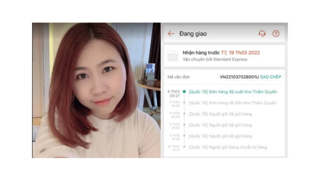 Bạn Phương Quỳnh đặt hàng hơn một tháng vẫn chưa được thông quan