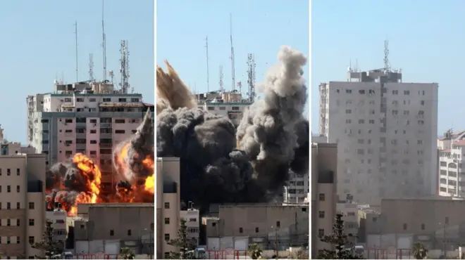 Building destroyed in Gaza