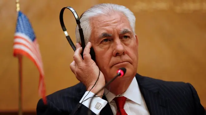 أدلى وزير الخارجية الأمريكي بتصريحاته في عمان