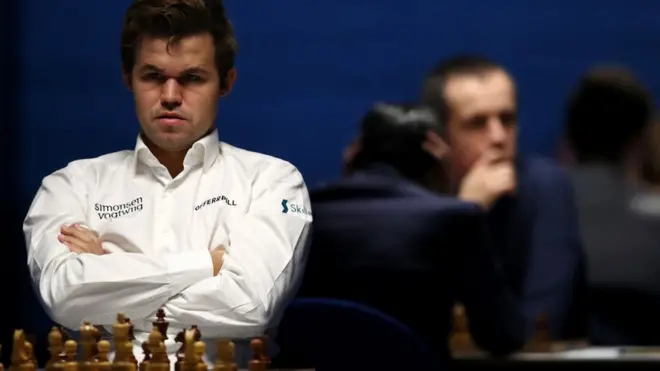 Magnus Carlsen en un torneo