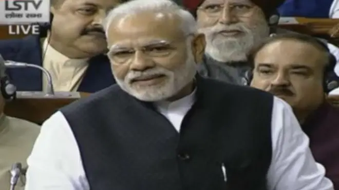 نریندر مودی نے منگل کے روز پارلیمنٹ سے خطاب کرتے ہوئے کانگریس پر سخت تنقید کی