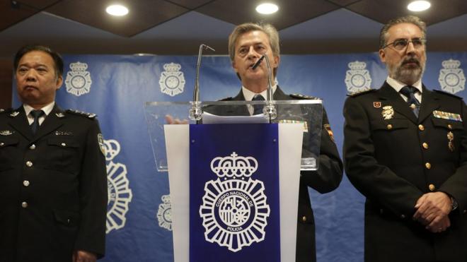 西班牙警方在去年12月所采取的行动得到了中国警方的合作
