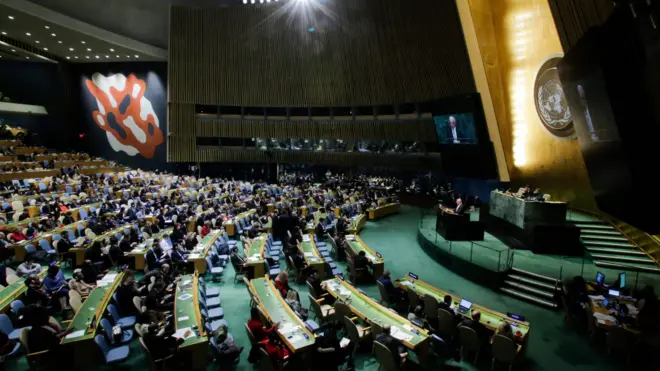 UN General Assembly emergency session in New York on 21 December 2017