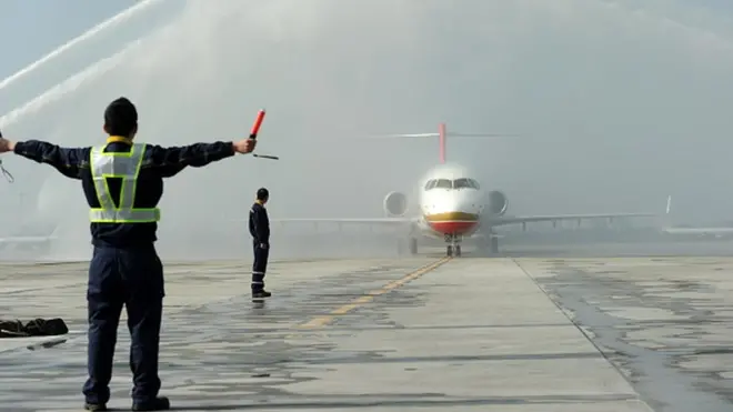 Aéroport de Chengdu en Chine.