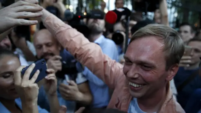 Иван Голунов после снятия с него обвинений