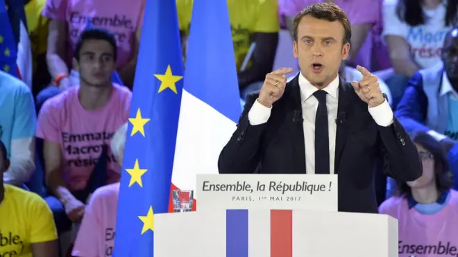 На дебатах о якобы существующем секретном счете Макрона заговорила его соперница Марин Ле Пен