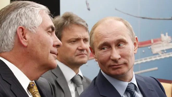 Rex Tillerson và ông Vladimir Putin