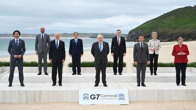 कॉर्नवॉल में जी-7 देशों को नेता