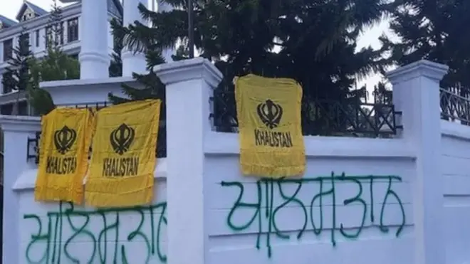 ہمالیائی ریاست ہماچل پردیش کی اسمبلی پر خالصتان کا پرچم لگا ہوا ملا
