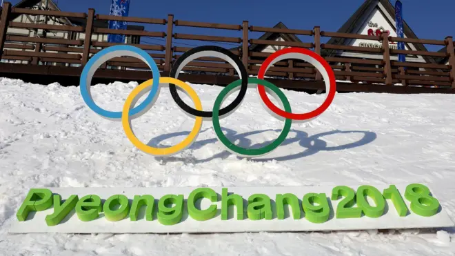 Olympic rings in Pyeongchang